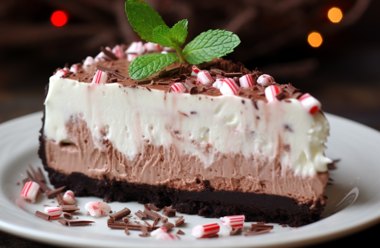 Feestelijke No-Bake Chocolade Pepermunt Cheesecake: Een Verfrissend Eenvoudig Dessert